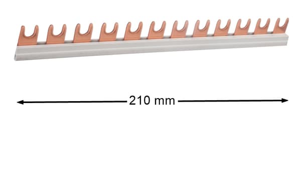 Haarukkakytkentäkisko 1F 63A 12 moduulia 10mm2 HAGER