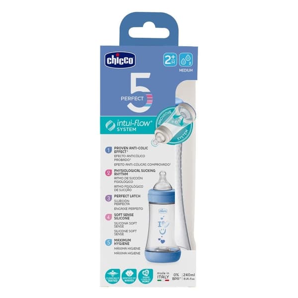 Perfect5 antikolikflaske til drenge 240 ml 2 måneder+