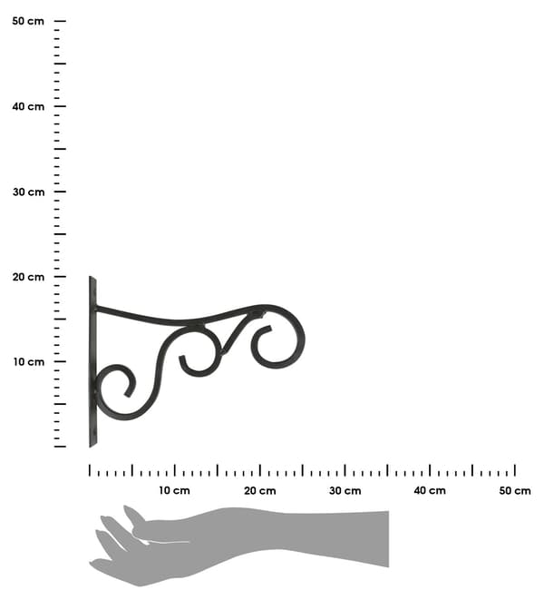 Metallstöd för 25 cm blomkruka