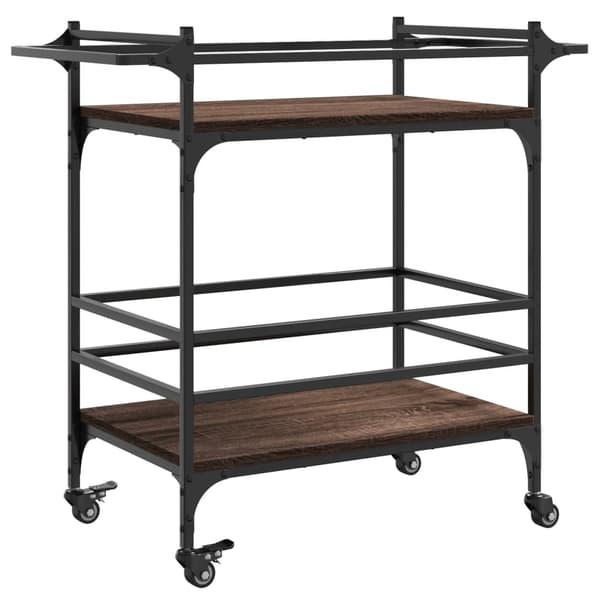 vidaXL køkkenvogn brun eg 82x40x78,5 cm