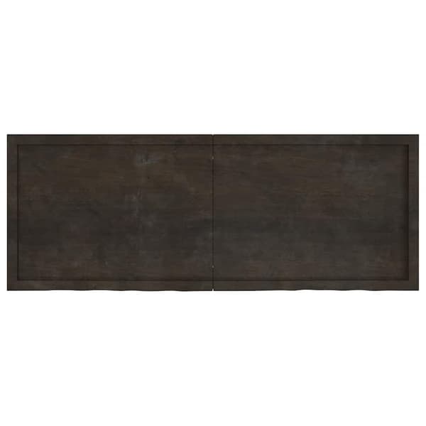 vidaXL hylde mørkebrun 160x60x(2-6) cm egetræsfinish