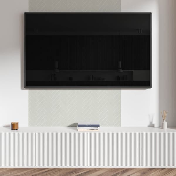 Vinyldekoration med tryk til værktøjsfri montering 100x50 cm sildebensmønster