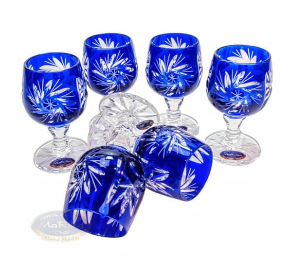 Koboltkrystal vodkaglas 40 ml Olive Grinder