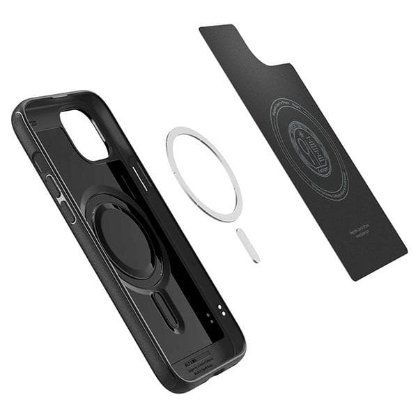 Spigen Mag Armor -kotelo MagSafelle iPhone 15:lle, musta
