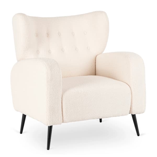 NICO Creme Boucle Moderne Loungestol