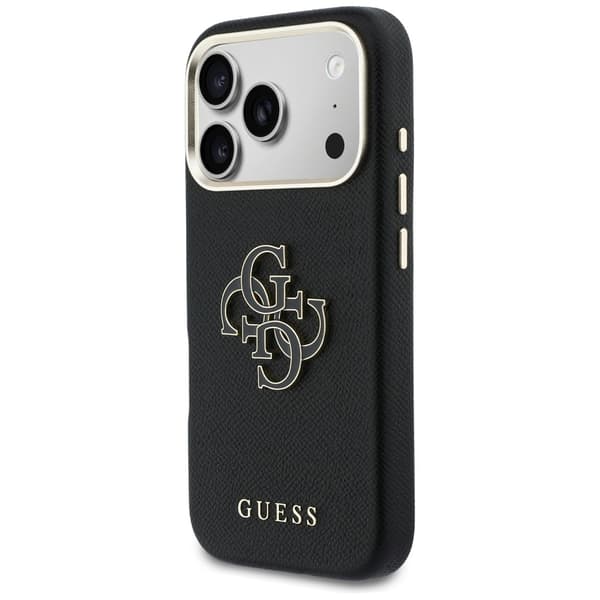 Guess FW Resin Logo-cover til iPhone 17 Pro, sort