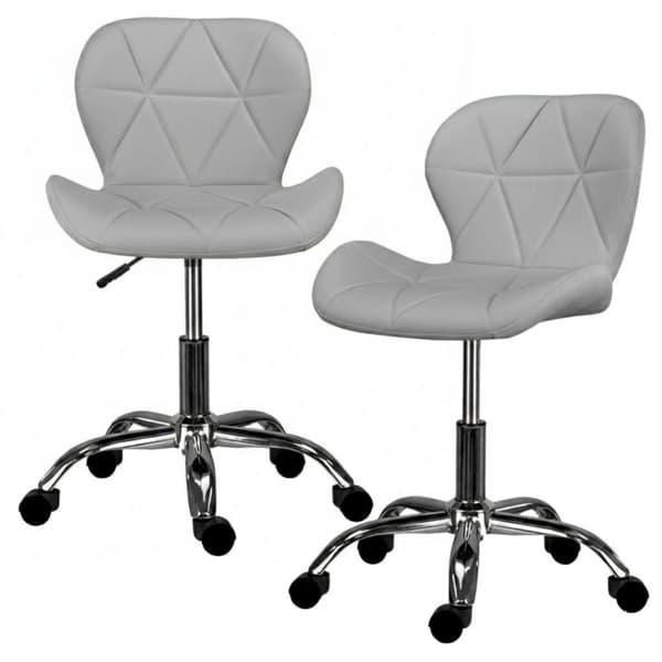 Luca kontorstol, grå, øko-læder