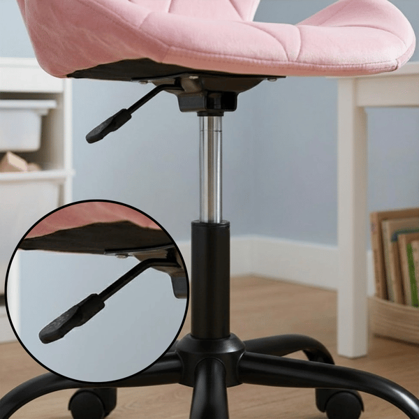 Luca kontorstol pink sorte ben