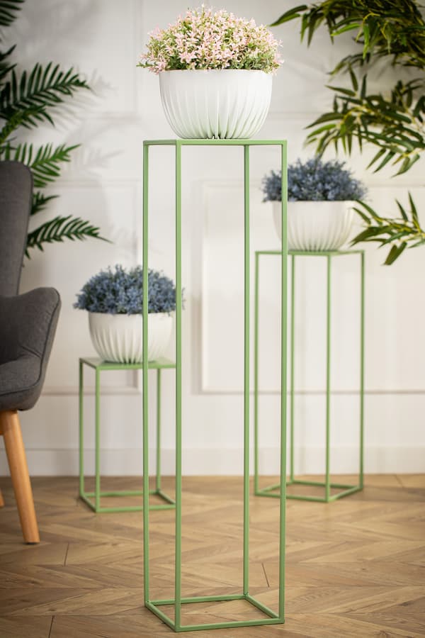 Grønt stående blomsterstativ 100 cm