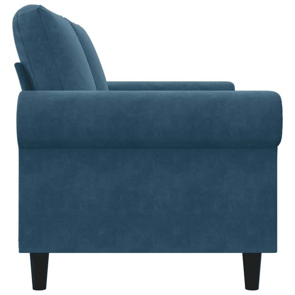 vidaXL 2-sitssoffa blå 140 cm klädd i sammet
