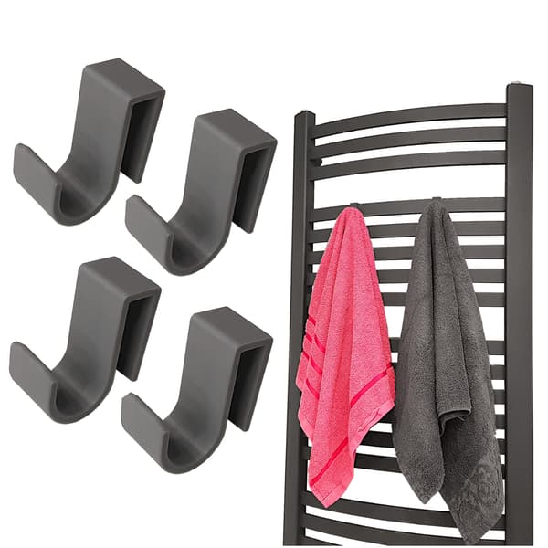 Set med 4 kylarhängare 10 mm grå