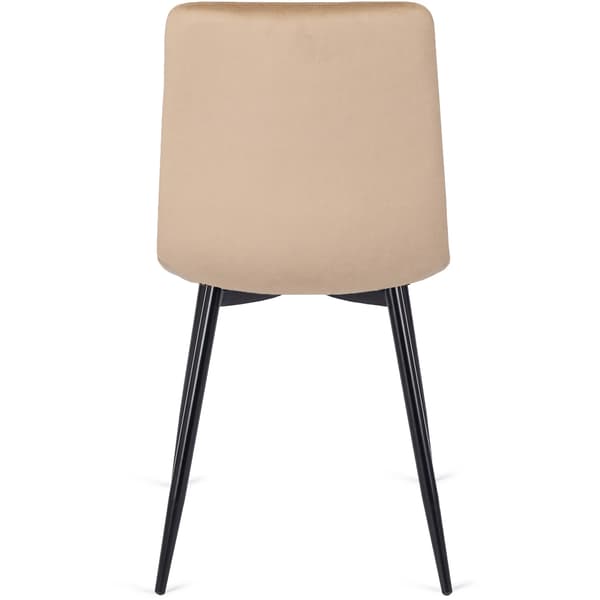Klädd matstol PERU Beige sammet Modern Loft