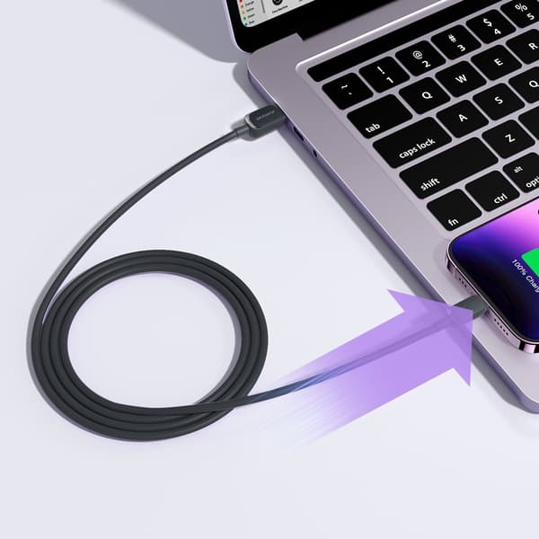 iPhone Lightning - USB 2.4A -kaapeli 1.2m musta