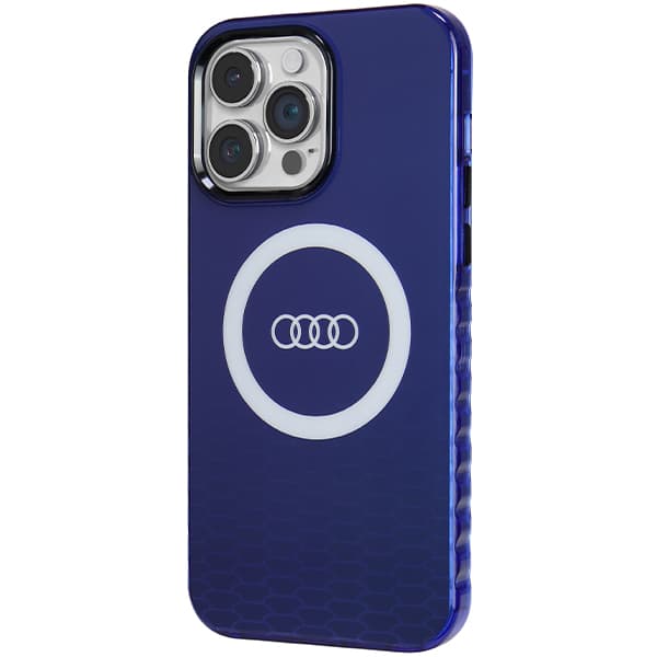 Audi IML MagSafe-etui med stort logo til iPhone 14 Pro Max, blå