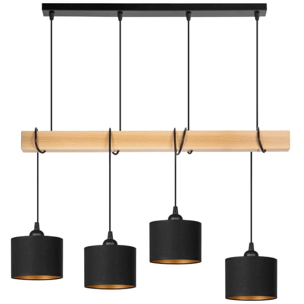 Tornado AM4PB lampe sort-guld bøg