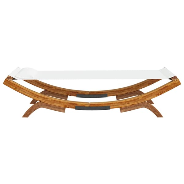 vidaXL liggestol 100 x 188,5 x 44 cm Solid Bentwood Creme