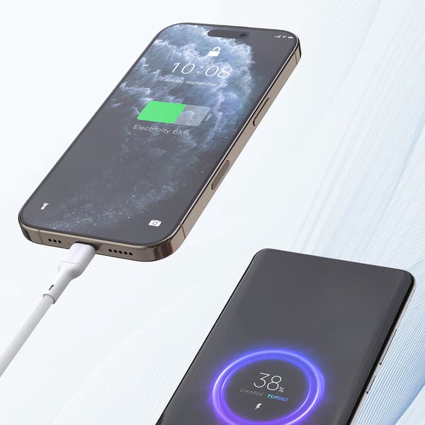 USB-C PD 240W 2m kabel - Vit