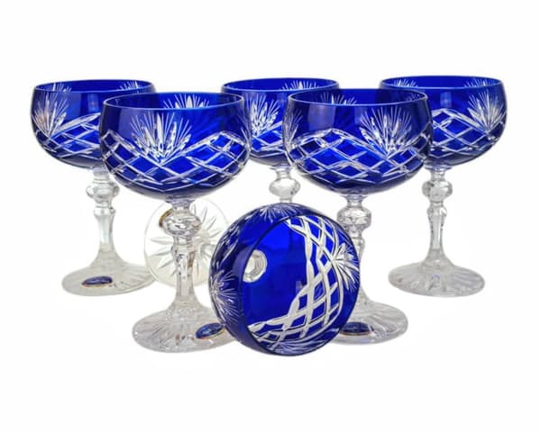 Koboltkrystal Champagneglas 150ml Ananas