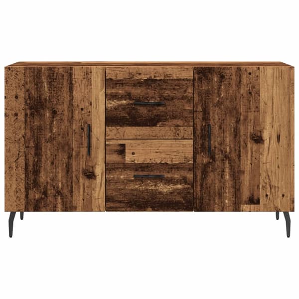 vidaXL kommode, antik træ, 100x36x60 cm, træbaseret materiale