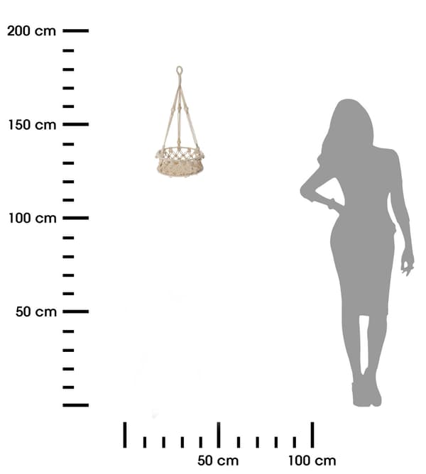 Hängande blomställning av makramésnöre 60 cm