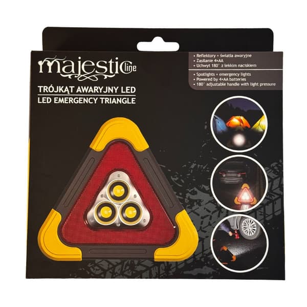 MajesticLine LED-hätäkolmio autoon