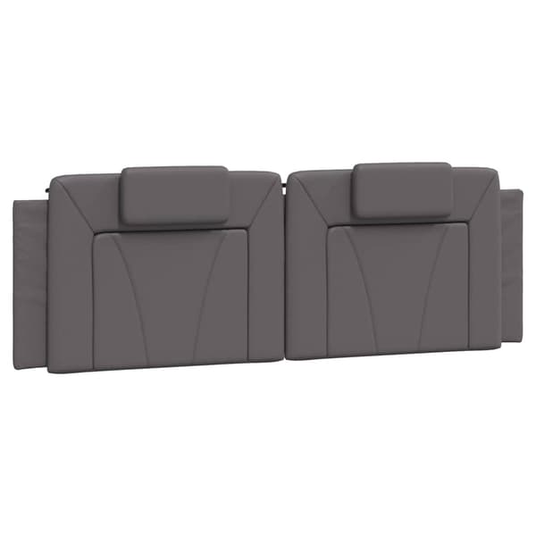 vidaXL hovedgærdehynde, grå, 160 cm, kunstlæder