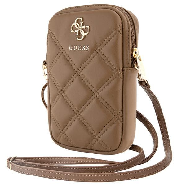 Guess Zip Quilted 4G Väska, Brun