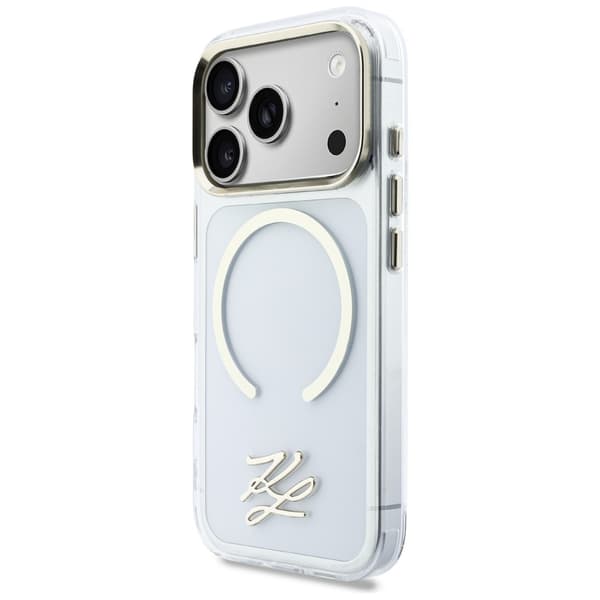 Karl Lagerfeld IML KL Script Logo MagSafe-etui til iPhone 17 Pro Max – klart