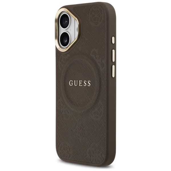 Guess Peony Hot Stamp MagSafe-etui til iPhone 17, brunt