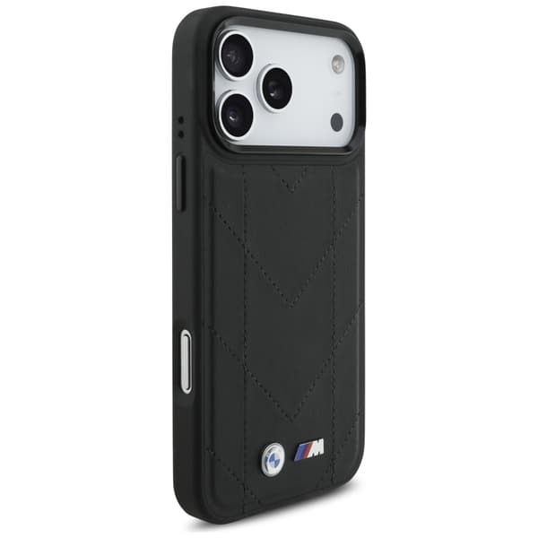 BMW M Quiltet Logo MagSafe-cover til iPhone 17 Pro Max, sort