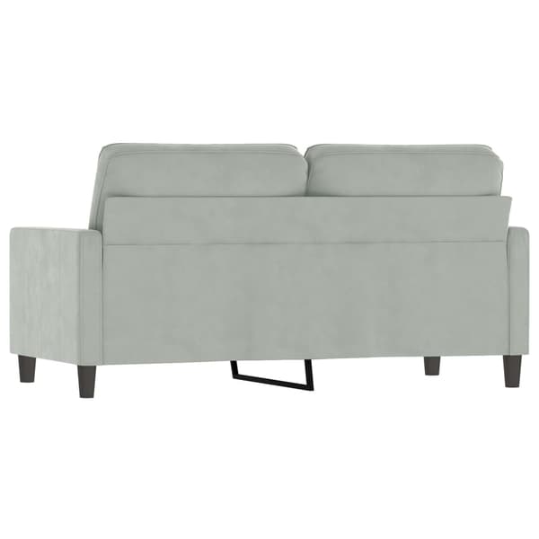 vidaXL 2-sitssoffa ljusgrå 140 cm klädd i sammet