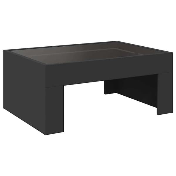 vidaXL Infinity LED sofabord sort 70x50x30 cm