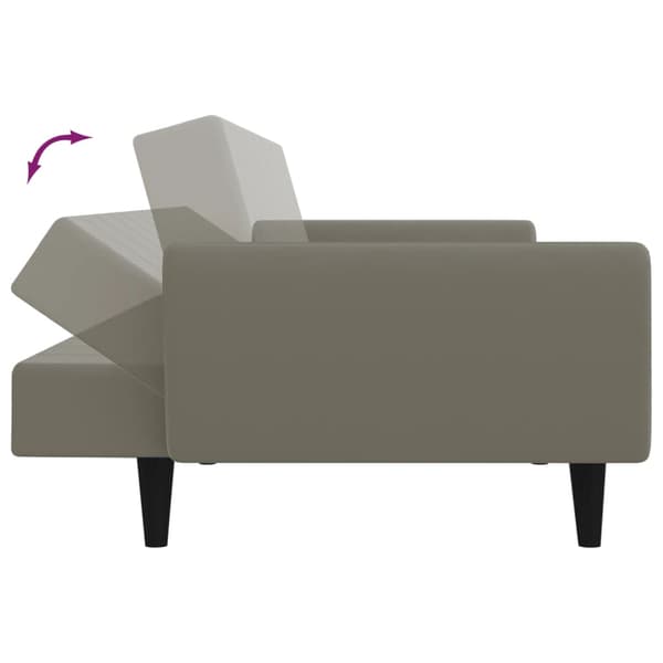 vidaXL 2-sitssoffa, ljusgrå, klädd i sammet