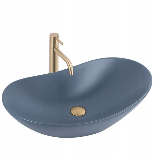 Rea Royal Oval Mat Blå Bordvask 61,5 cm uden overløb