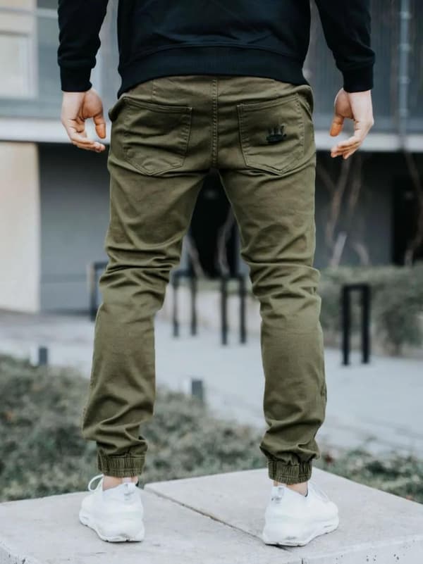 Herre Olivengrøn/Sort Jigga Crown M Joggingbukser
