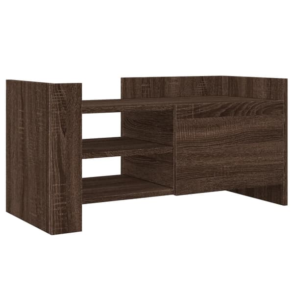 vidaXL TV-bord brunt egetræ 80x35x40 cm