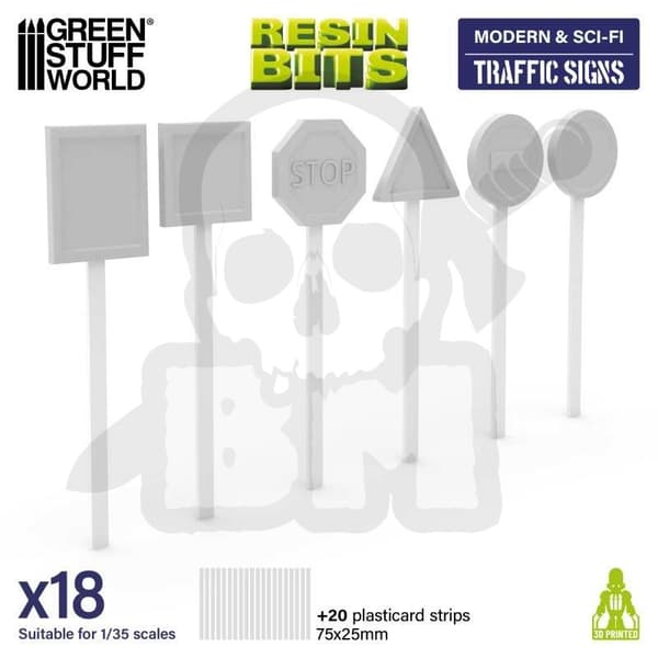 GSTU522197 3D-utskriven modern och sci-fi-trafikskylt