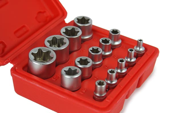 Torx-hylsyt E4-E24, 14-osainen sarja