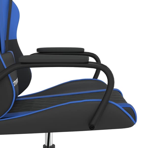 vidaXL gamingstol, sort og blå, kunstlæder