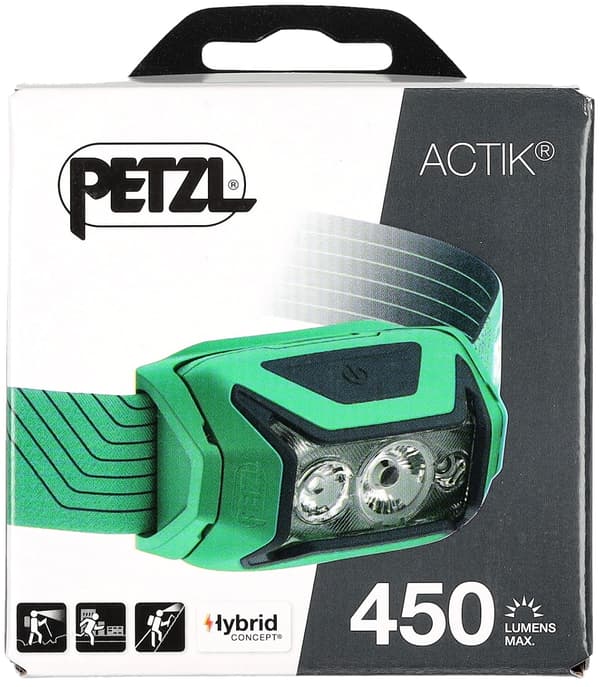 Petzl Actik 450 lm E063AA02 vihreä otsalamppu