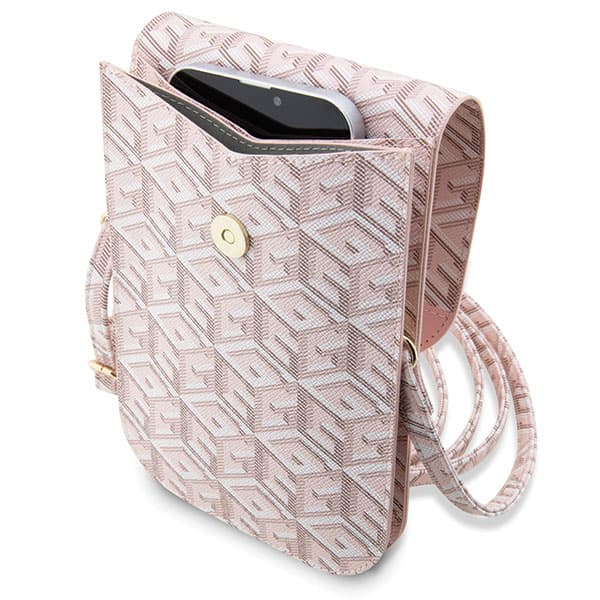 Guess GCube Randig Surfplatta Väska, Rosa