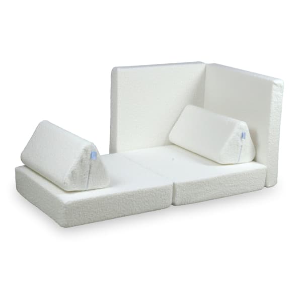 Montessori Comfort Bouclé Mini Leksoffa Vit
