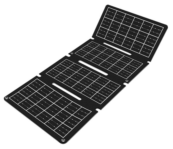 Hopfällbar solpanel 15W solladdare USB-C USB-A LogiLink IP65
