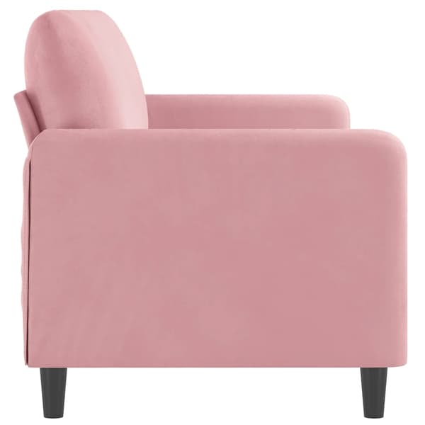 vidaXL 3-sitssoffa rosa 180 cm klädd i sammet