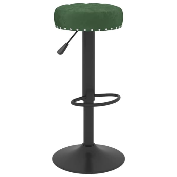 vidaXL Barstolar, set om 2, mörkgrön, klädd i sammet