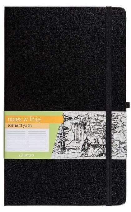 Notesbog A6 Romanticism Line Sort ANTRA