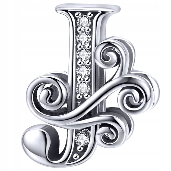Berlocker bokstaven J silver 925 silverhänge pärla berlocker pr 925 bokstav
