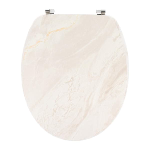 Toalettsits i beige marmor