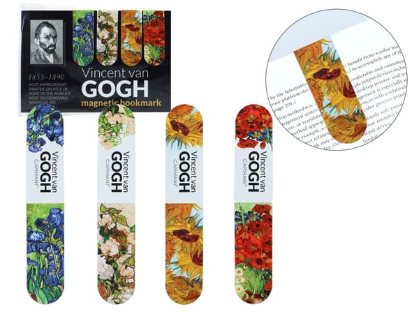 Carmani, set med 4 magnetiska bokmärken - VAN Gogh