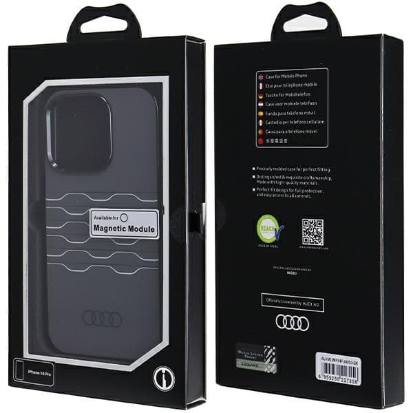 Audi IML MagSafe -kotelo iPhone 14 Prolle, musta